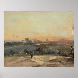 John  Constable   Autumnal Sunset Poster