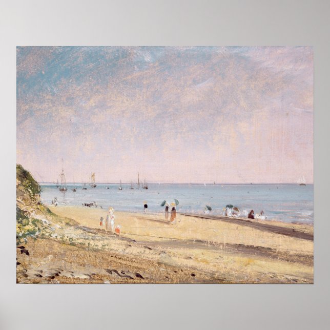 John Constable | Brighton Beach (Öl auf Leinwand) Poster (Vorne)