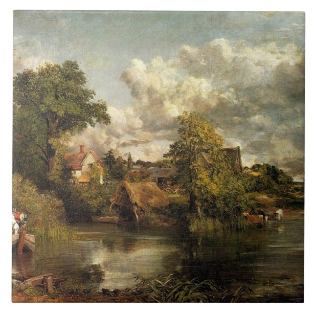 John Constable - Das Kunstwerk Das weiße Pferd Fliese (Vorderseite)