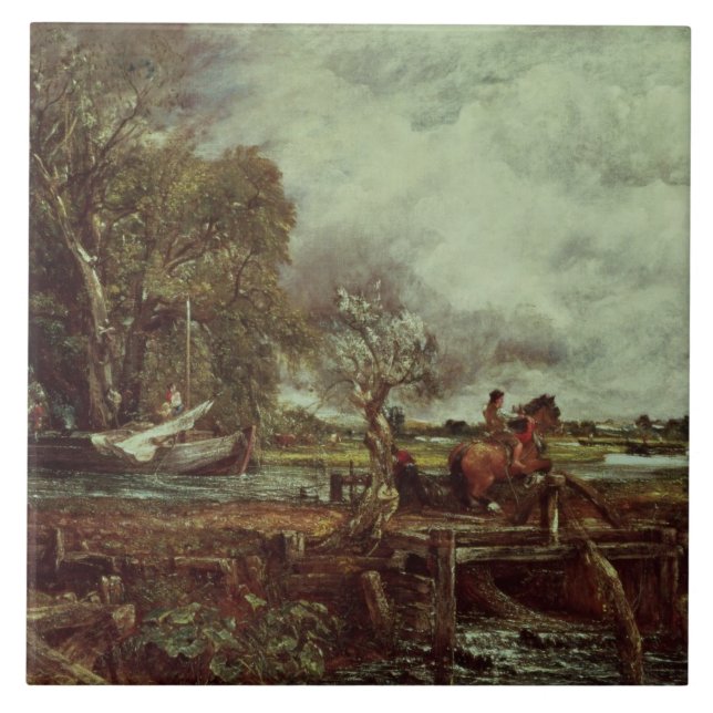John Constable | das Springenpferd, c.1825 (Öl an Fliese (Vorderseite)