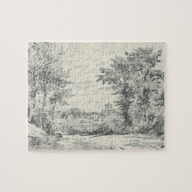 John Constable | der Eingang in Gillingham, Dor Puzzle (Horizontal)