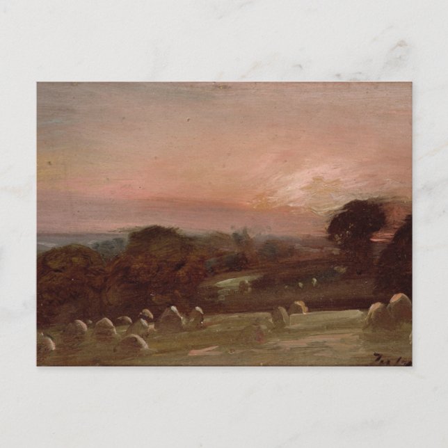 John Constable | Ein Hayfield bei East Bergholt Postkarte (Vorderseite)