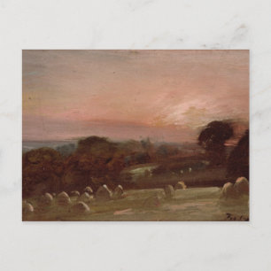 John Constable   Ein Hayfield bei East Bergholt Postkarte