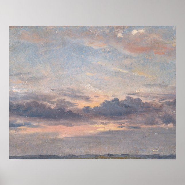 John Constable - Eine Cloud-Studie, Sunset Poster (Vorne)
