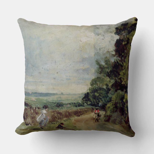 John Constable | eine Landstraße mit Bäumen und Kissen (Vorderseite)
