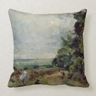 John Constable   eine Landstraße mit Bäumen und Kissen