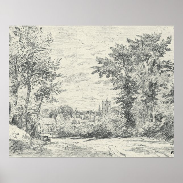 John Constable | Eintritt nach Gillingham, Dor Poster (Vorne)