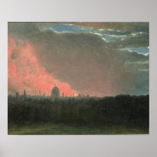 John Constable Feuer in London, gesehen von Hamp Poster