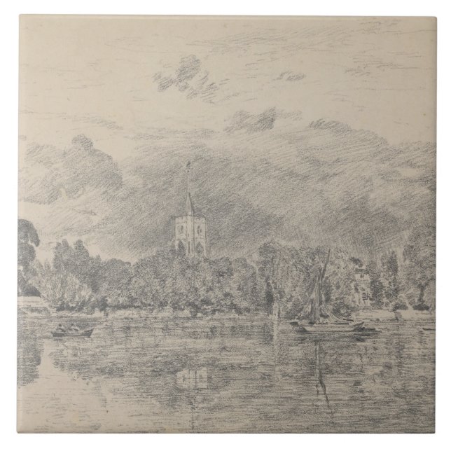 John Constable - Fulham Church Fliese (Vorderseite)