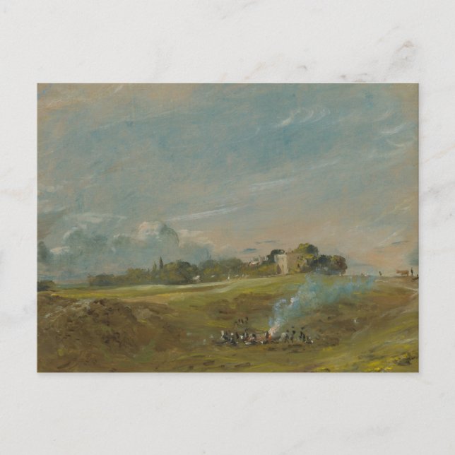 John Constable - Hampstead Heath mit einem Feuer Postkarte (Vorderseite)
