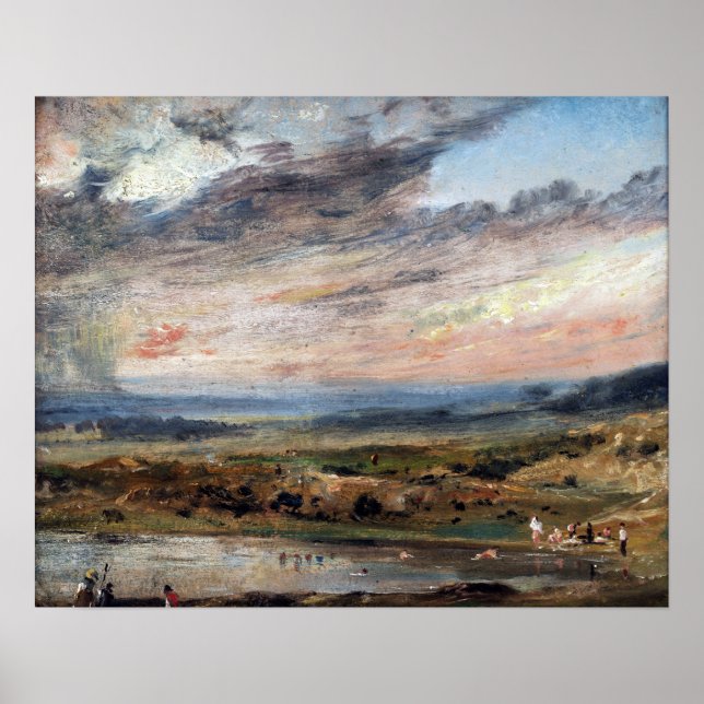 John Constable Hampstead Heath, with Pond and Bath Poster (Vorne)