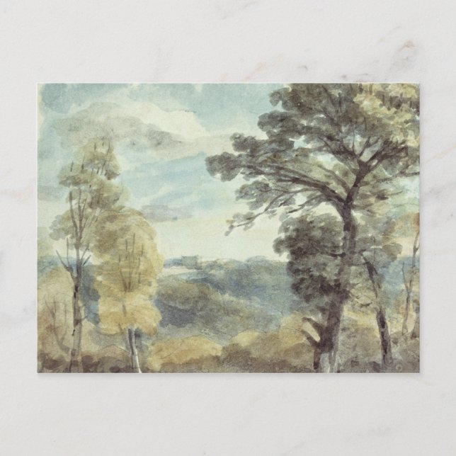 John Constable | Landschaft mit Bäumen und Afghani Postkarte (Vorderseite)