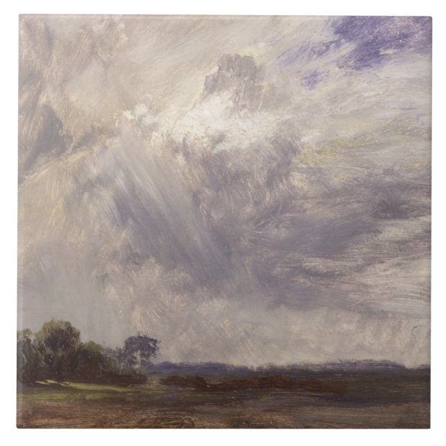 John Constable| Landschaft mit Gray Windy Sky, c. Fliese (Vorderseite)