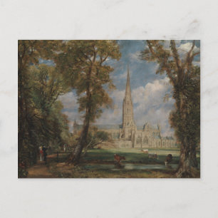 John Constable   Salisbury Kathedrale aus dem Bisc Postkarte