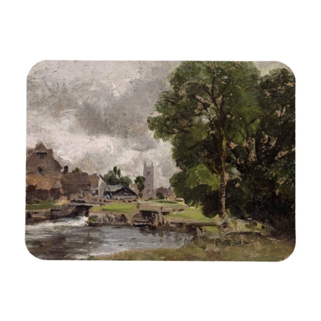 John Constable | Schleuse Dedham und Mill Magnet (Horizontal)