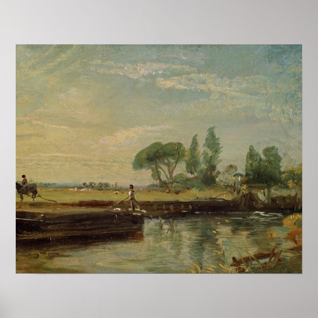 John Constable | Schleuse Flatford, c.18 Poster (Vorne)