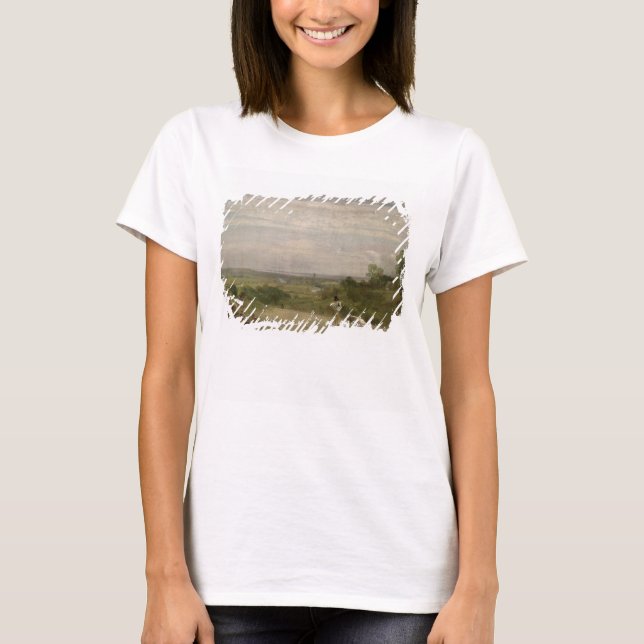 John Constable | Sommermorgens: Dedham aus Langh T-Shirt (Vorderseite)
