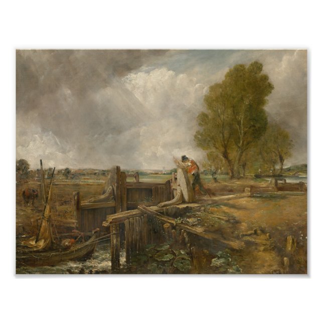 John Constable - Studie über ein Boot, das eine Sc Fotodruck (Vorne)