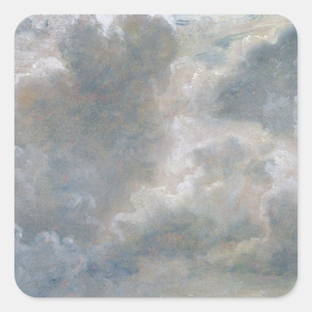 John Constable | Study of Cumulus Clouds, 1822 (oi Quadratischer Aufkleber (Vorderseite)