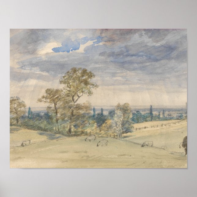 John Constable - Suffolk Landschaft Poster (Vorne)