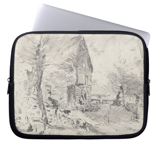 John Constable | Watermill bei Newbury (Bleistift) Laptopschutzhülle (Vorderseite)