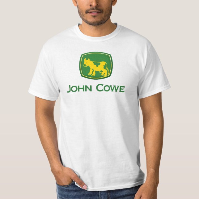 John Cowe mit des Sprichworts Rückseite an T-Shirt (Vorderseite)