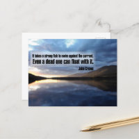 John Crowe Inspirational Quote "Strong fish"