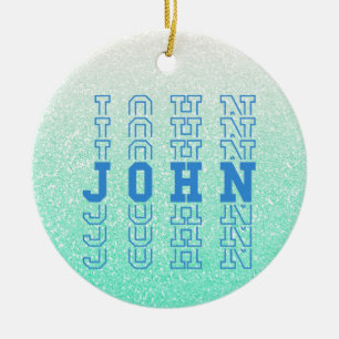 John Custom Boy Name Keramik Ornament
