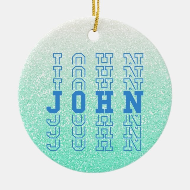 John Custom Boy Name Keramik Ornament (Vorne)