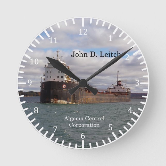 John D. Leitch clock Runde Wanduhr (Vorderseite)