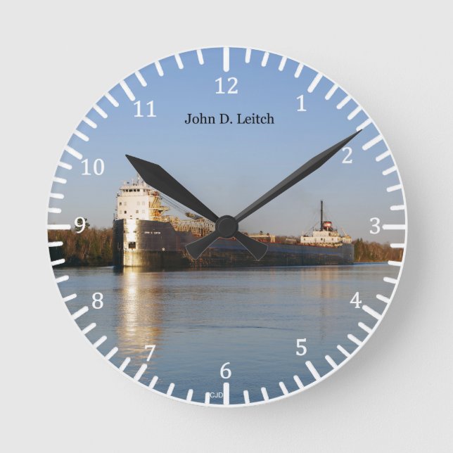 John D. Leitch clock Runde Wanduhr (Vorderseite)