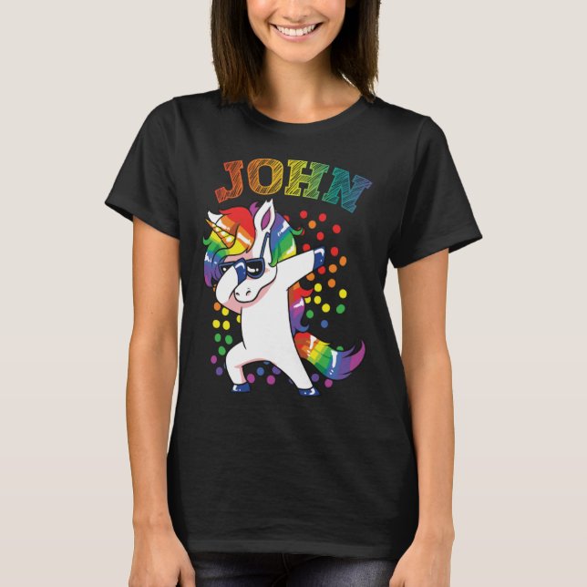 John Dabbing Unicorn T-Shirt (Vorderseite)
