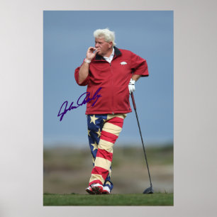 John Daly unterschrieb Smoking Golf Foto Print Pos Poster