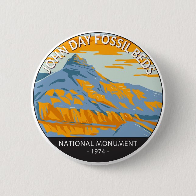 John Day Fossil Beds National Monument Oregon  Button (Vorderseite)