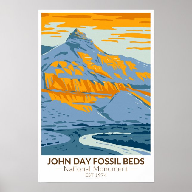 John Day Fossil Beds National Monument Oregon Poster (Vorne)