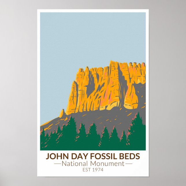 John Day Fossil Beds National Monument Oregon Poster (Vorne)