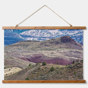 John Day Fossil Beds National Monument, Oregon Wandteppich Mit Holzrahmen