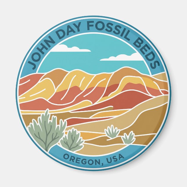 John Day Fossil Beds National Monument USA Magnet (Vorne)