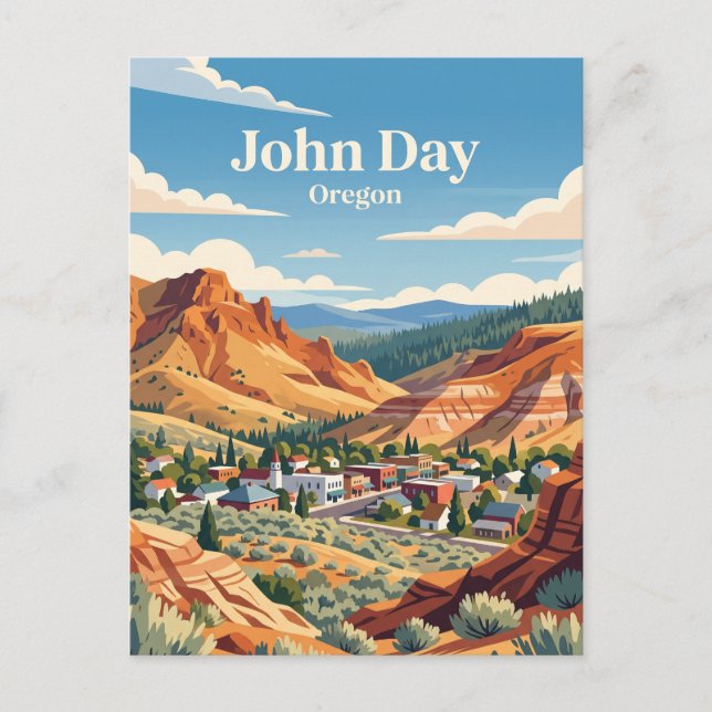 John Day, Oregon Postkarte (Vorderseite)