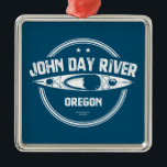 John Day River Oregon Kayaking Ornament Aus Metall<br><div class="desc">Der John Day River in Oregon ist der zweitlängste frei fließende Fluss im kontinentalen Staaten und der längste unbeschädigte Nebenfluss des Columbia.</div>