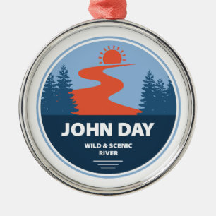 John Day Wild und der Landschaftliche Fluss Oregon Ornament Aus Metall