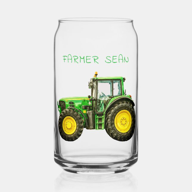 John Deere Traktor für Landwirte Dosenglas (Rückseite)