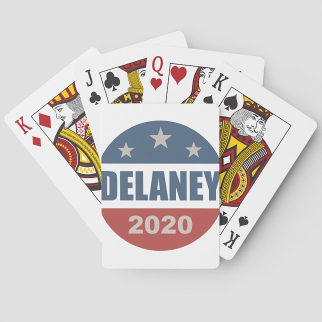 John Delaney 2020 für Präsidenten Spielkarten (Rückseite)