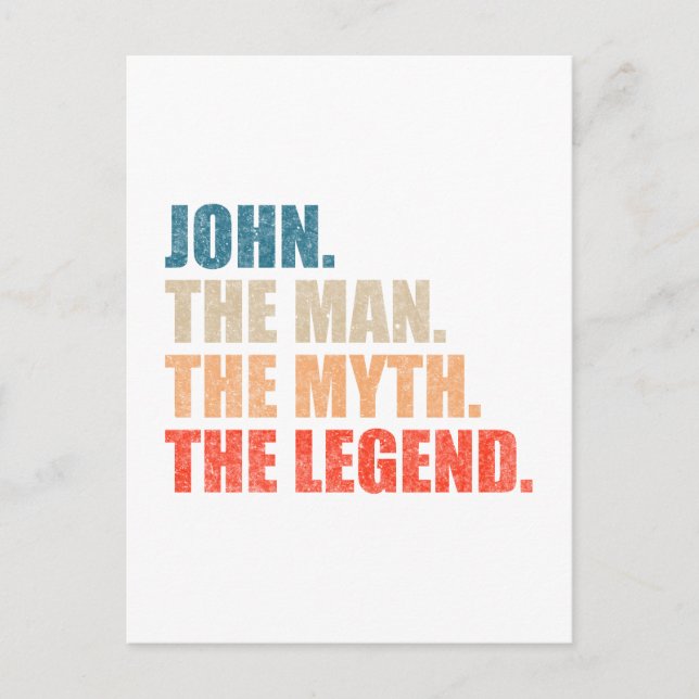 John Der Mann, der Mythos, die Legende Postkarte (Vorderseite)