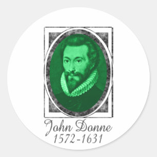 John Donne Runder Aufkleber