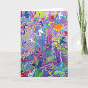 John Dyer Art Card Tropical House with Sloth Feiertagskarte