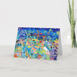 John Dyer Art Card Zoo at night Feiertagskarte