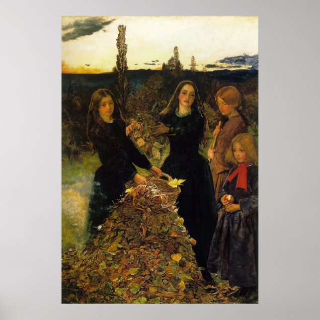 John Everett Millais Autumn Leaves Poster (Vorne)