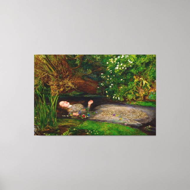 JOHN EVERETT MILLAIS - OPHELIA - 1851-1852 - LEINWANDDRUCK (Vorderseite)