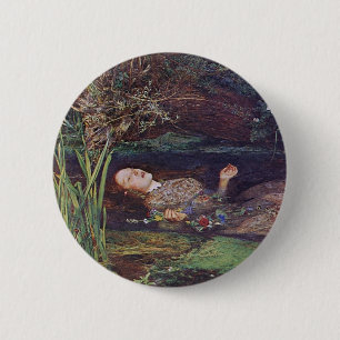 John Everett Millais Ophelia Button